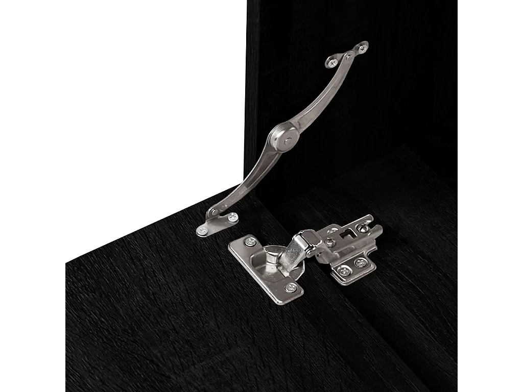 Ensemble de meubles salle de bain 6 pcs noir bois d'ingénierie