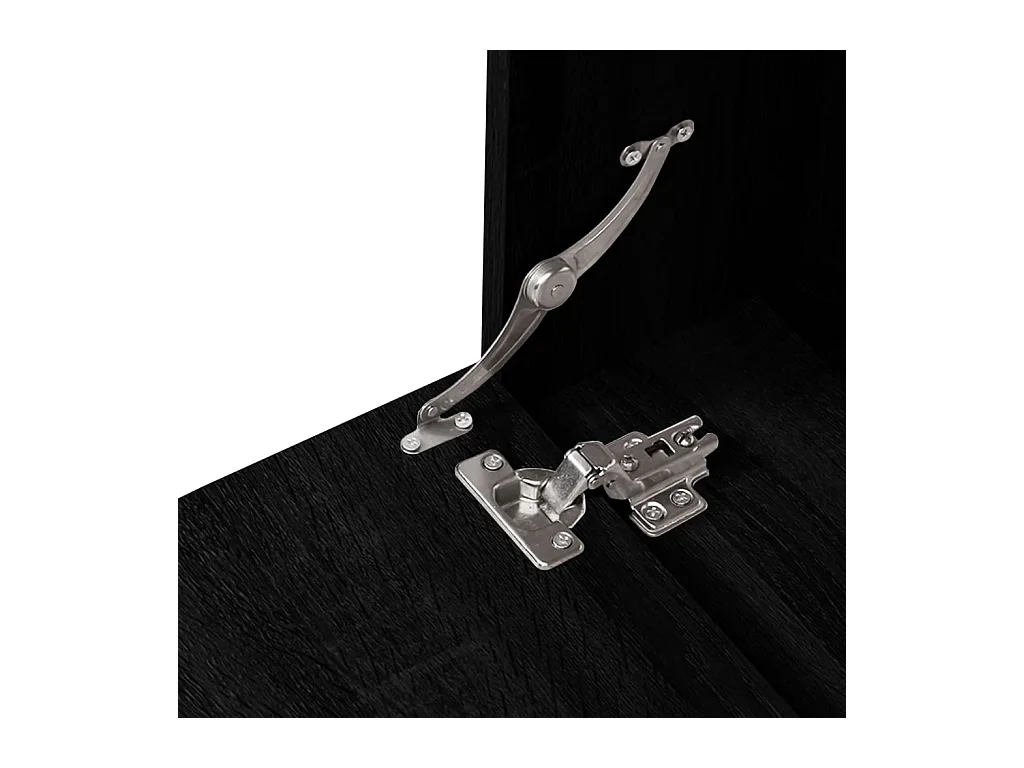 Ensemble de meubles salle de bain 6 pcs noir bois d'ingénierie