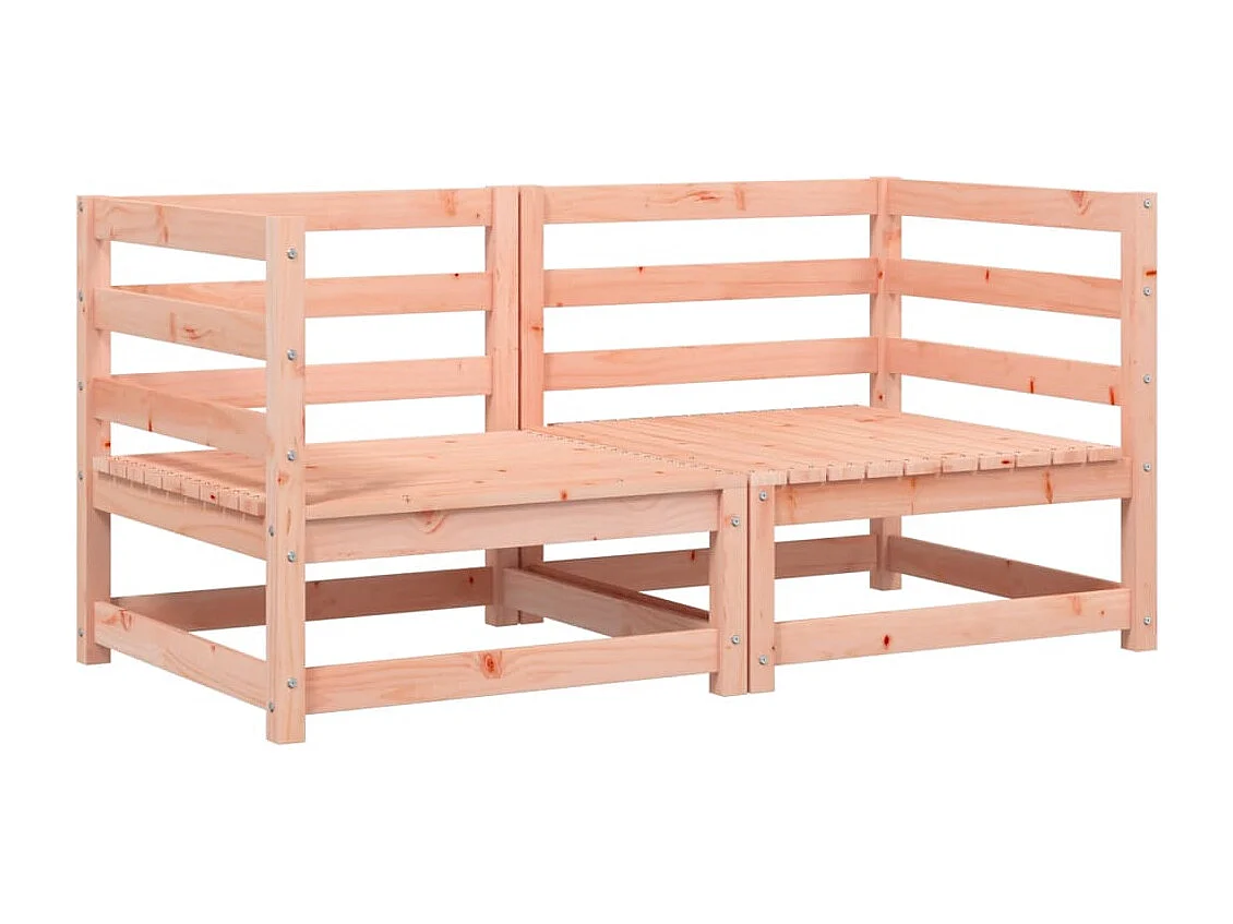 Canapés d'angle de jardin et coussins 2 pcs bois massif douglas