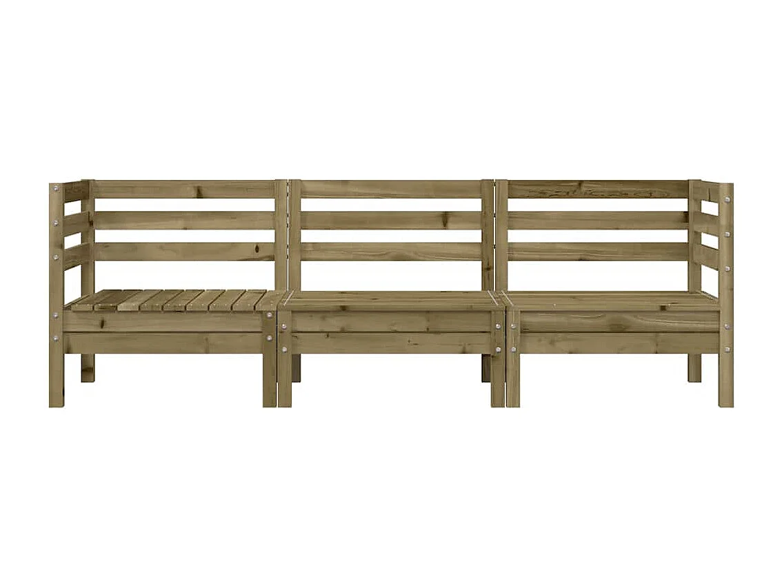 Tuinbank 3-zits geïmpregneerd grenenhout