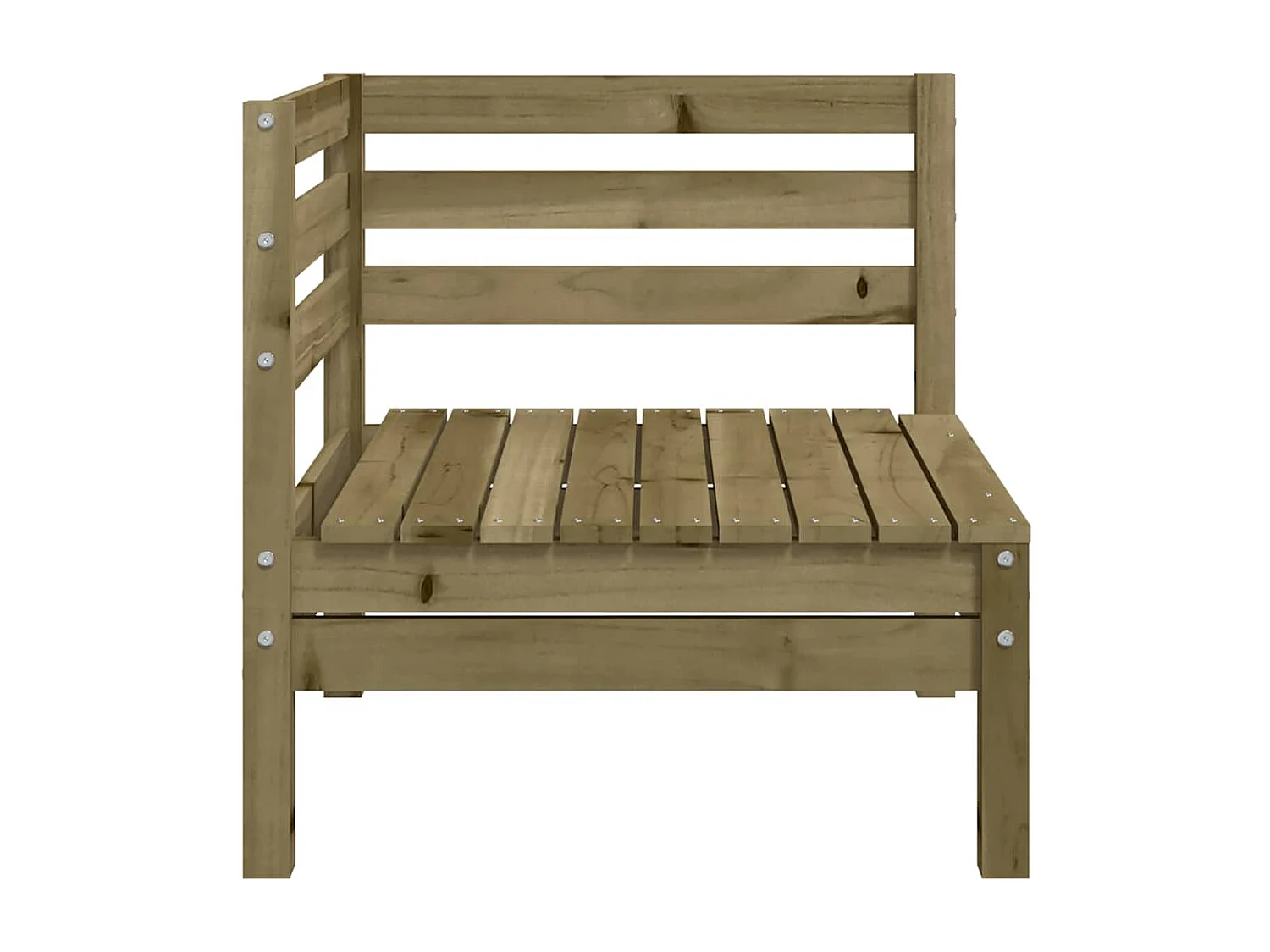 Sofá de canto para jardim madeira de pinho impregnada