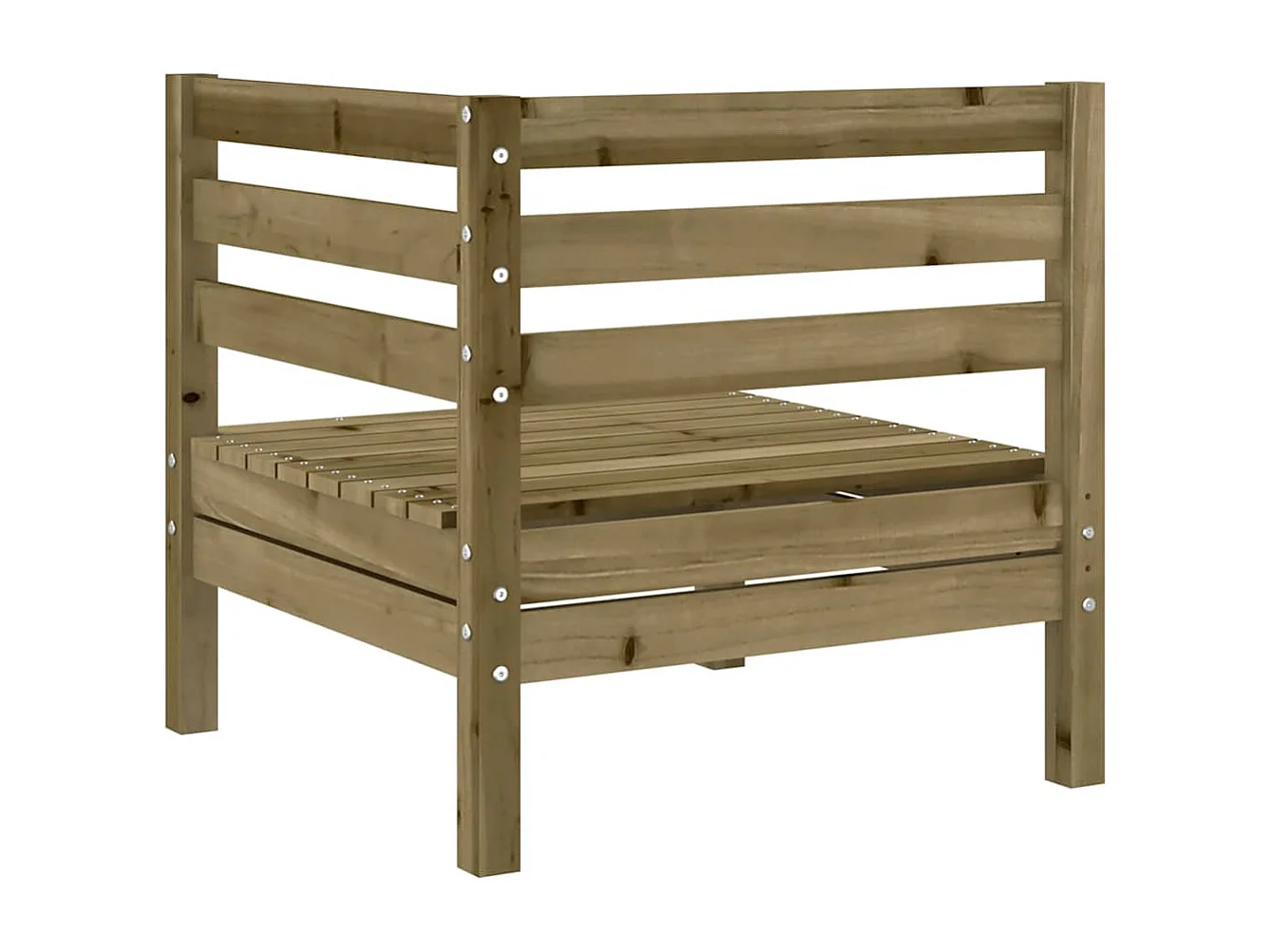 Sofá de canto para jardim madeira de pinho impregnada