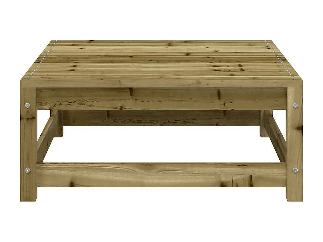 Canapé de jardin sans accoudoirs repose-pieds bois pin imprégné