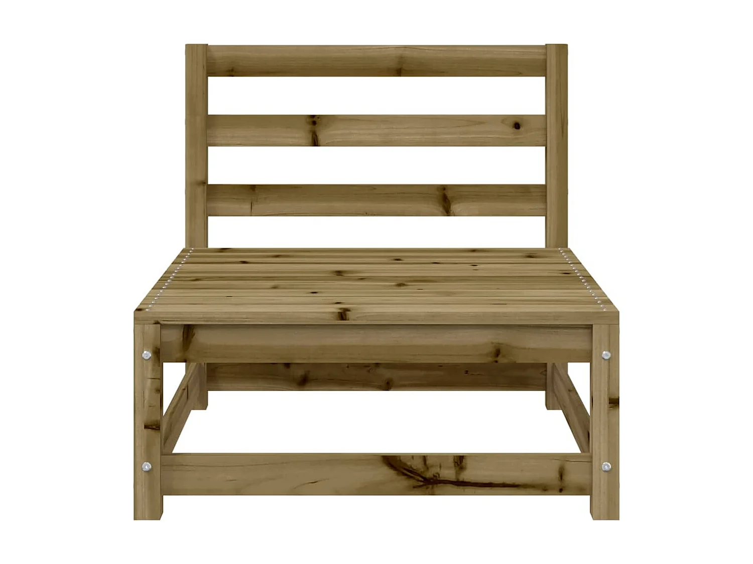 Gartensofa ohne Armlehnen mit Hocker Kiefernholz Imprägniert