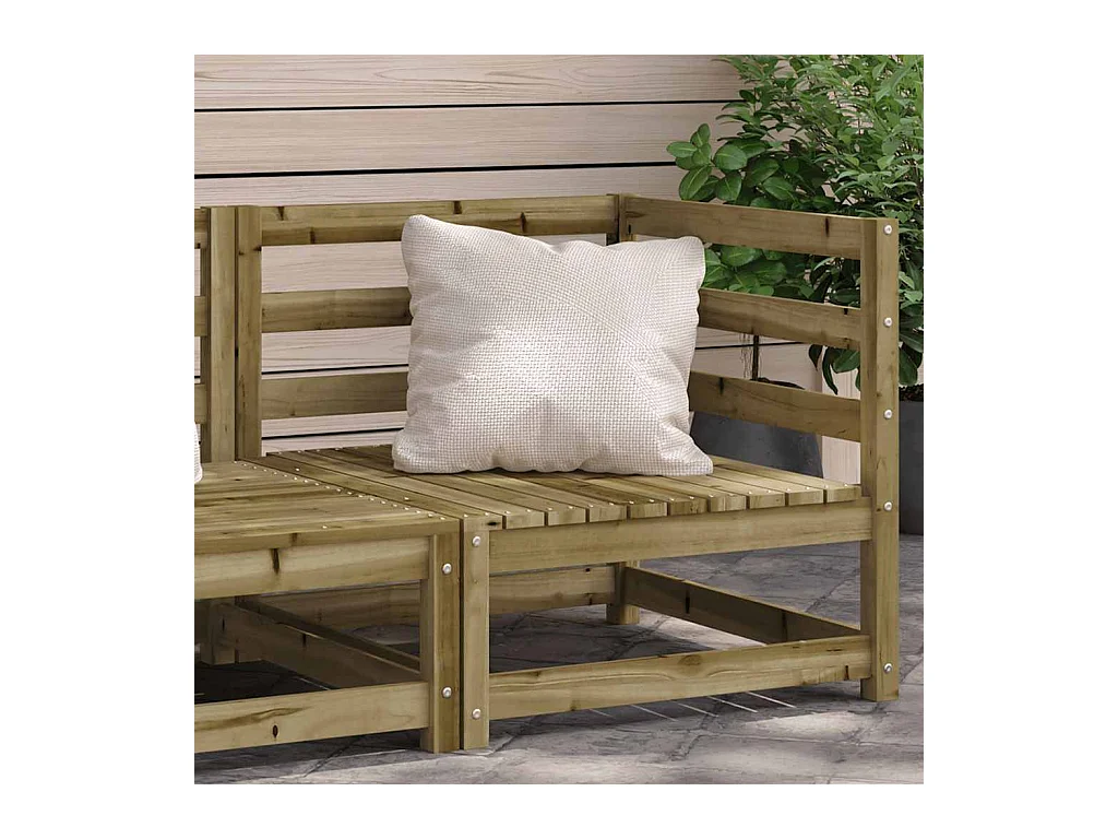 Divano Angolare da Giardino 70x70x67 cm Legno Pino Impregnato