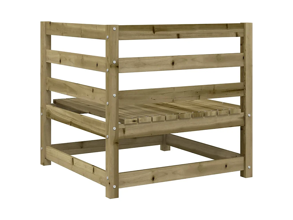 Canapé d'angle de jardin 70x70x67 cm bois de pin imprégné