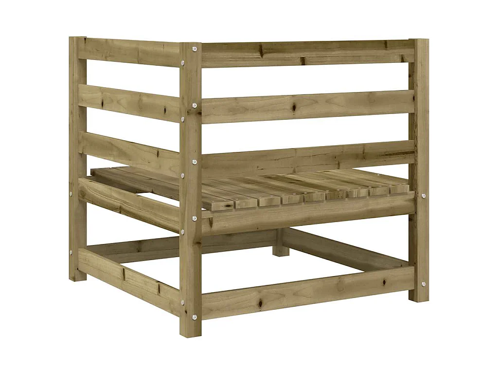 Canapé d'angle de jardin 70x70x67 cm bois de pin imprégné