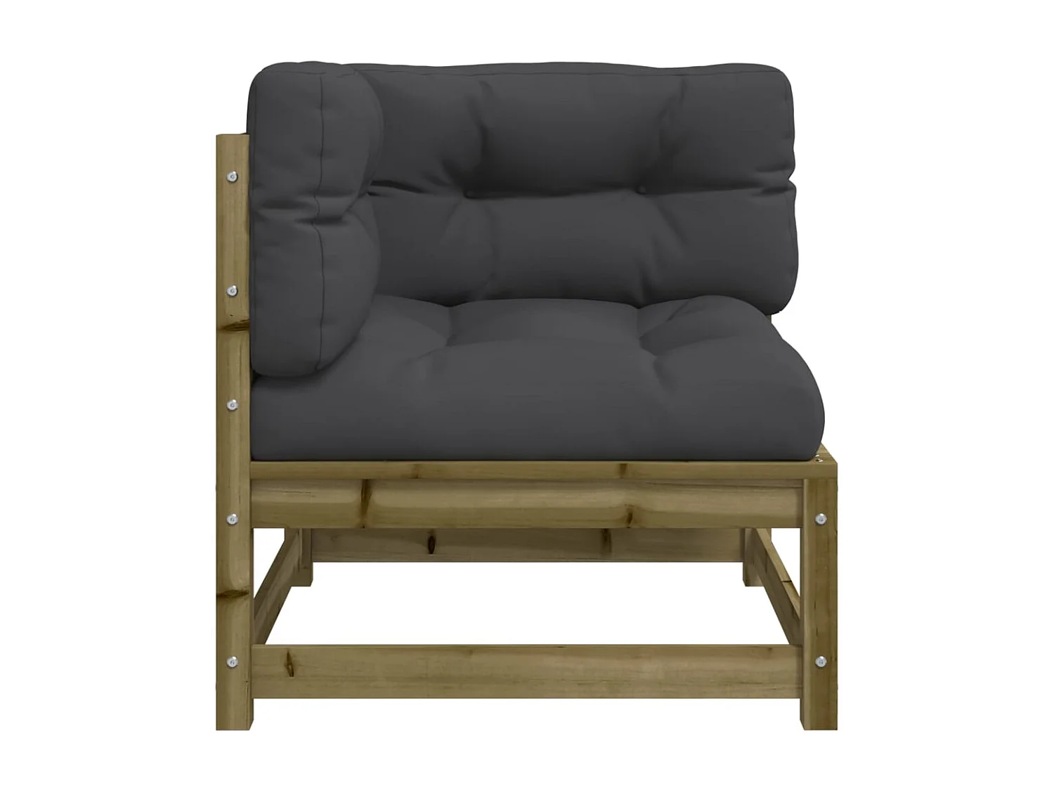 Garten-Ecksofa mit Kissen Kiefernholz Imprägniert