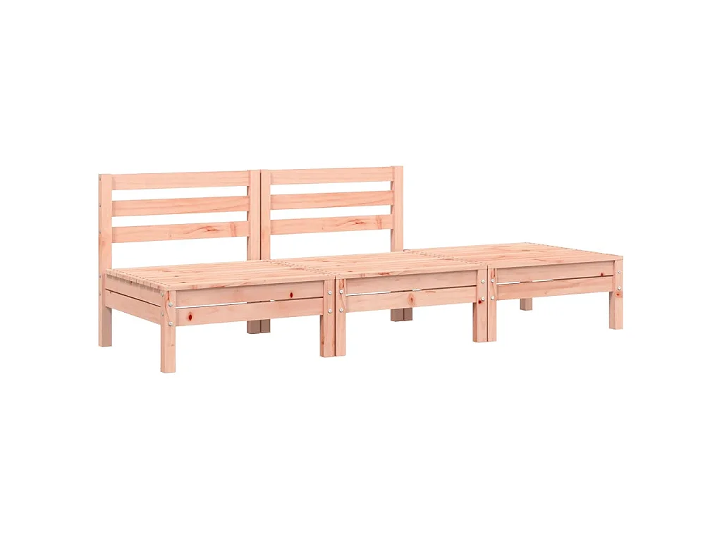 Modularna Wygodna Sofa Ogrodowa 3-osobowa z Masywnego Drewna Douglas - Zewnętrzna