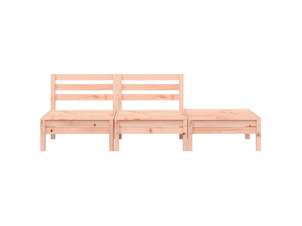 Modularna Wygodna Sofa Ogrodowa 3-osobowa z Masywnego Drewna Douglas - Zewnętrzna