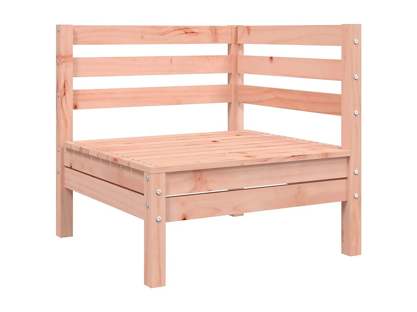 Canapé d'angle de jardin avec coussins bois massif douglas