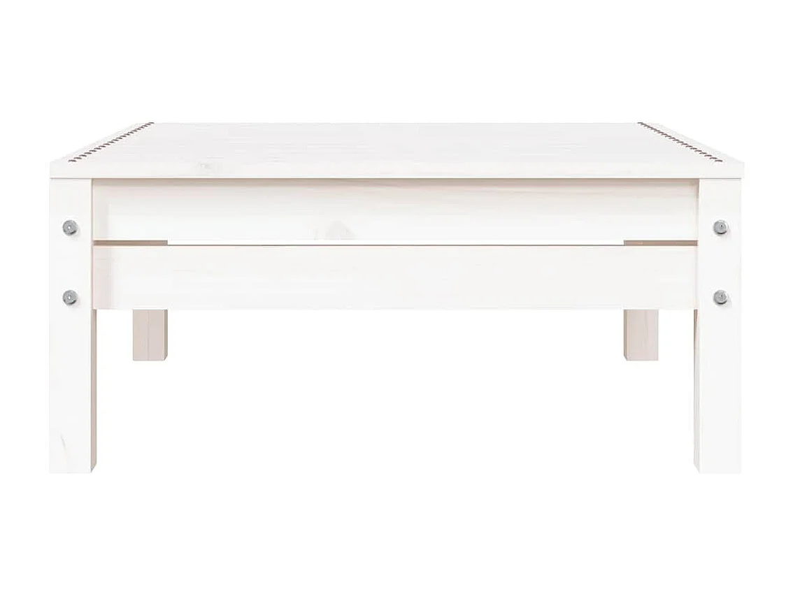 Sofá de 3 lugares para jardim pinho maciço branco