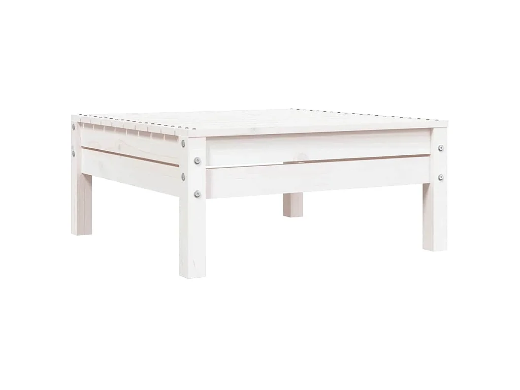 Gartensofa 3-Sitzer Weiß Massivholz Kiefer