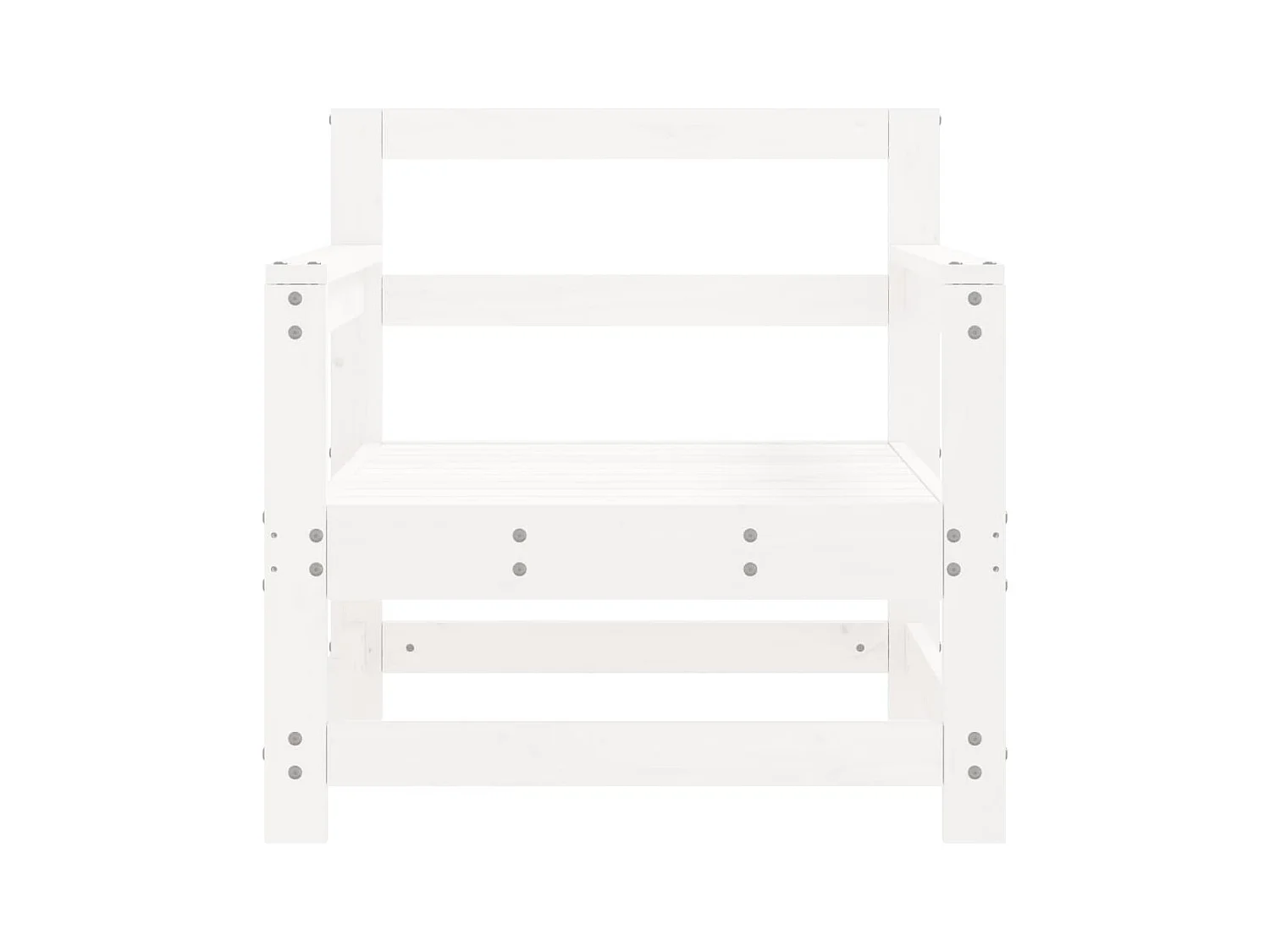 Chaises de jardin lot de 2 blanc bois massif de pin