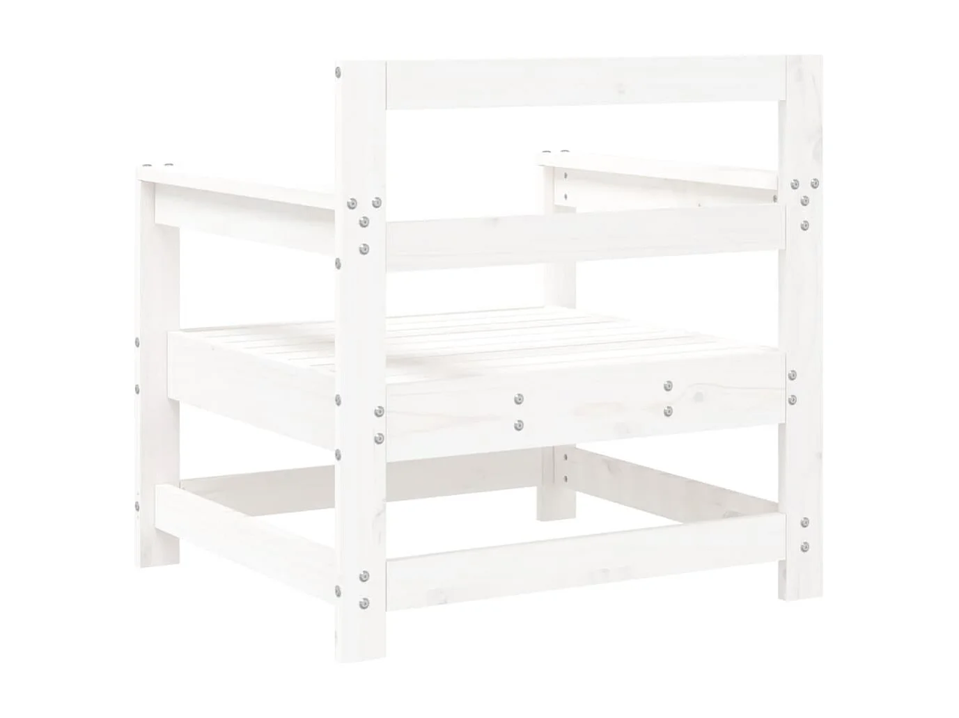 Chaises de jardin lot de 2 blanc bois massif de pin