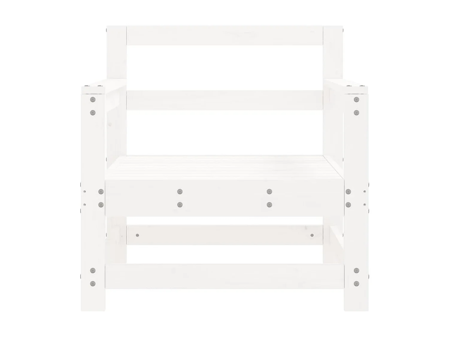 Chaises de jardin lot de 2 blanc bois massif de pin