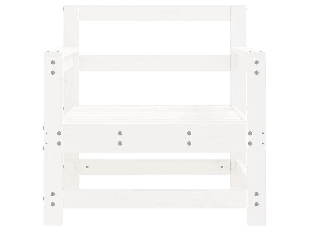 Chaises de jardin lot de 2 blanc bois massif de pin