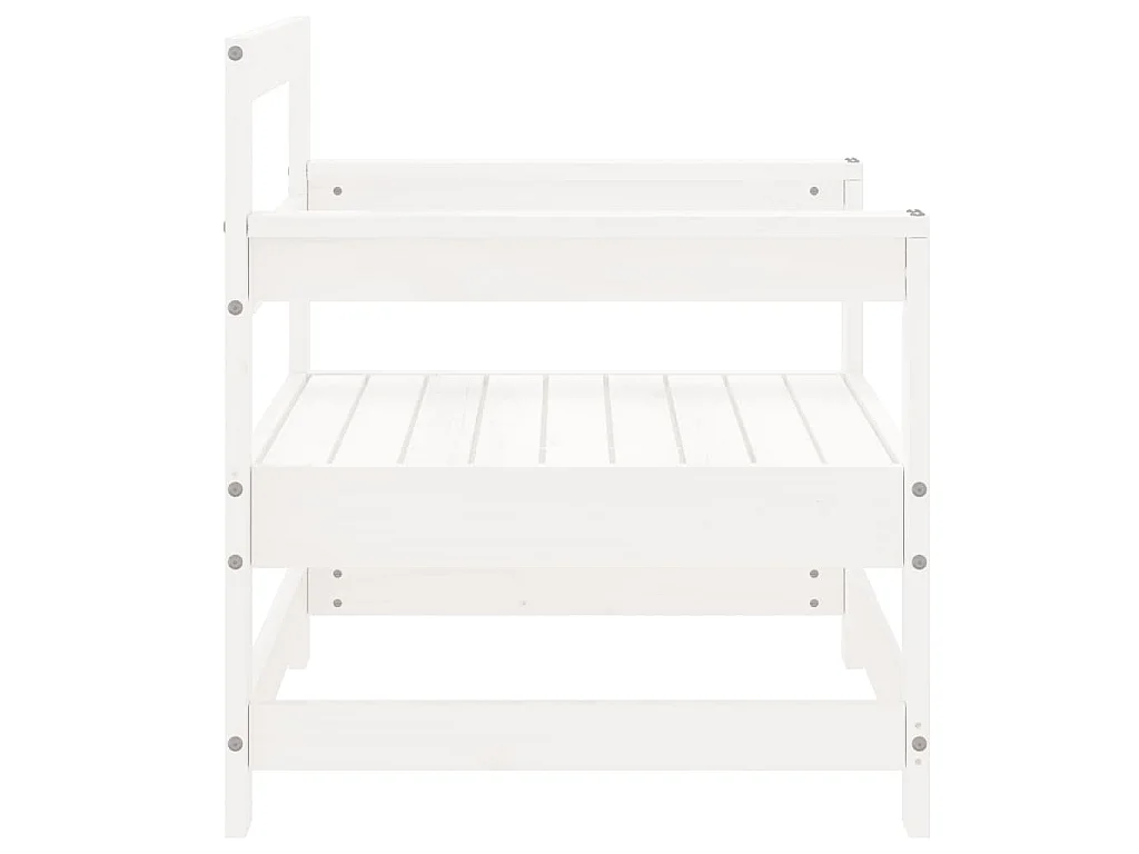 Chaises de jardin lot de 2 blanc bois massif de pin