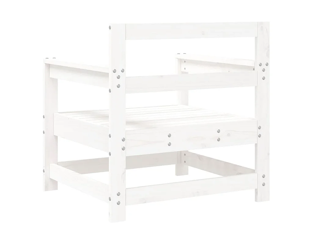 Chaises de jardin lot de 2 blanc bois massif de pin