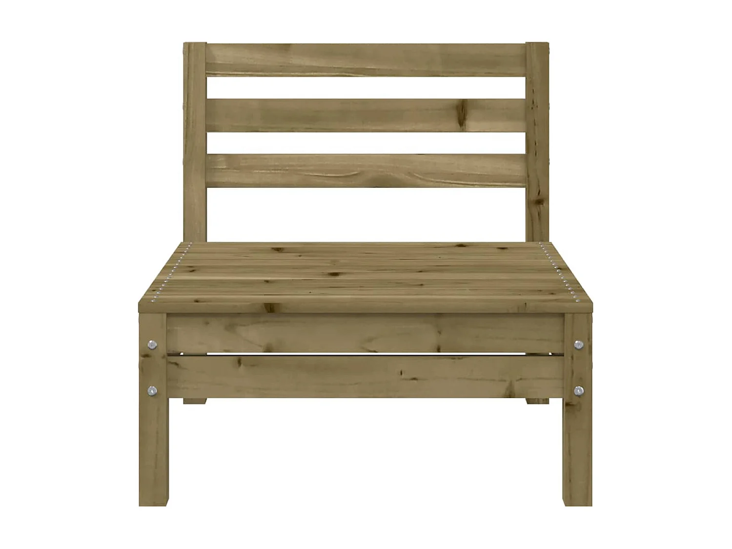 Canapés de jardin sans accoudoirs 4 pcs bois pin imprégné