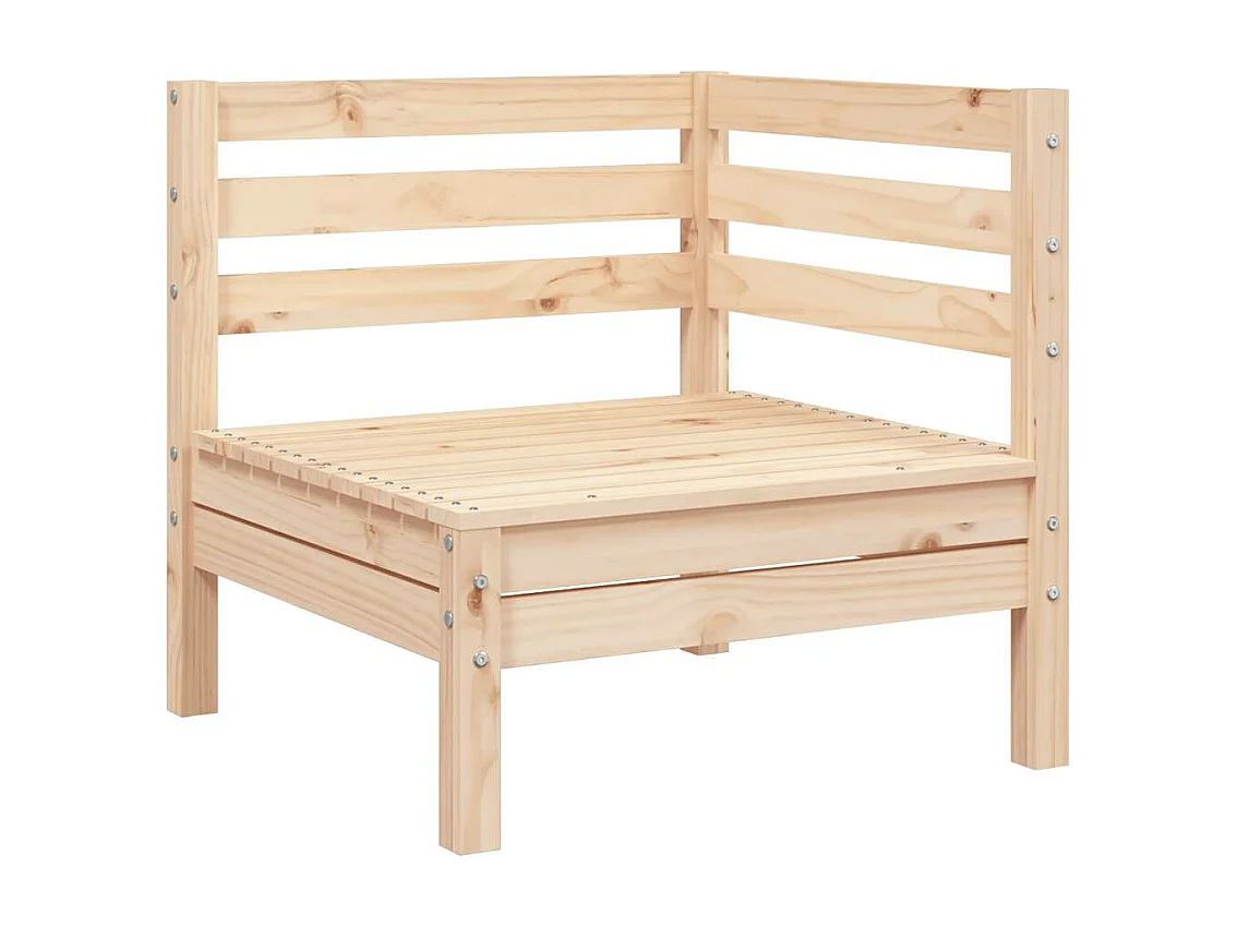 Canapé de jardin 2 places et repose-pied bois pin massif