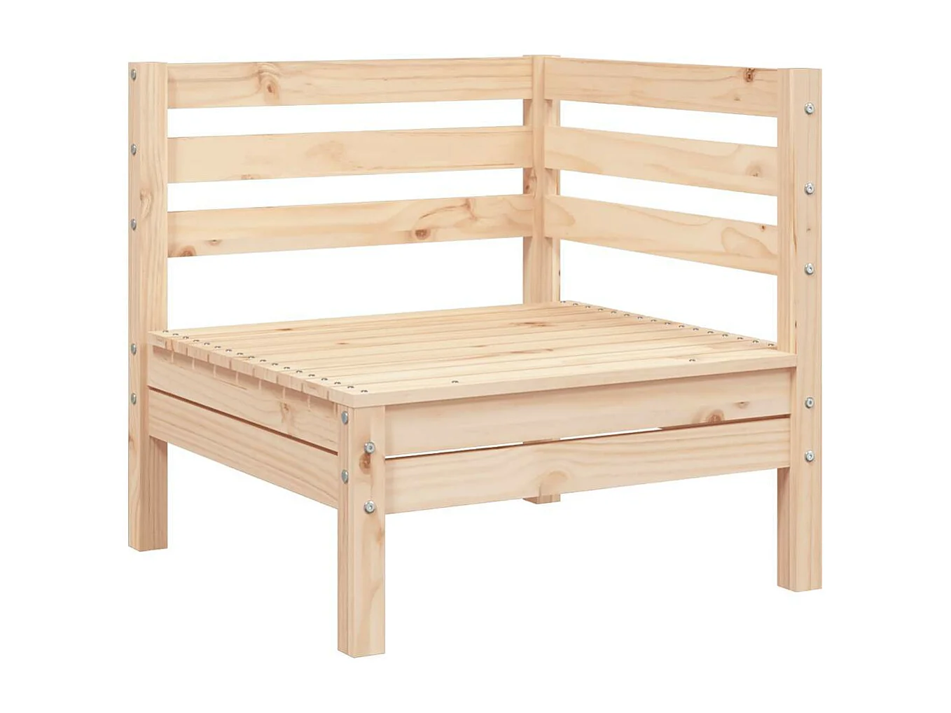 Canapé de jardin 2 places et repose-pied bois pin massif