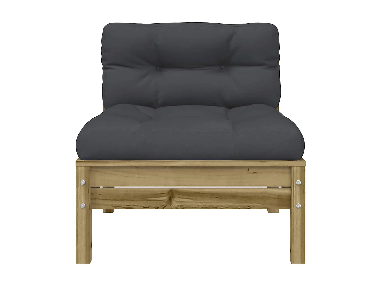 Canapé de jardin avec coussins et repose-pied 3 places