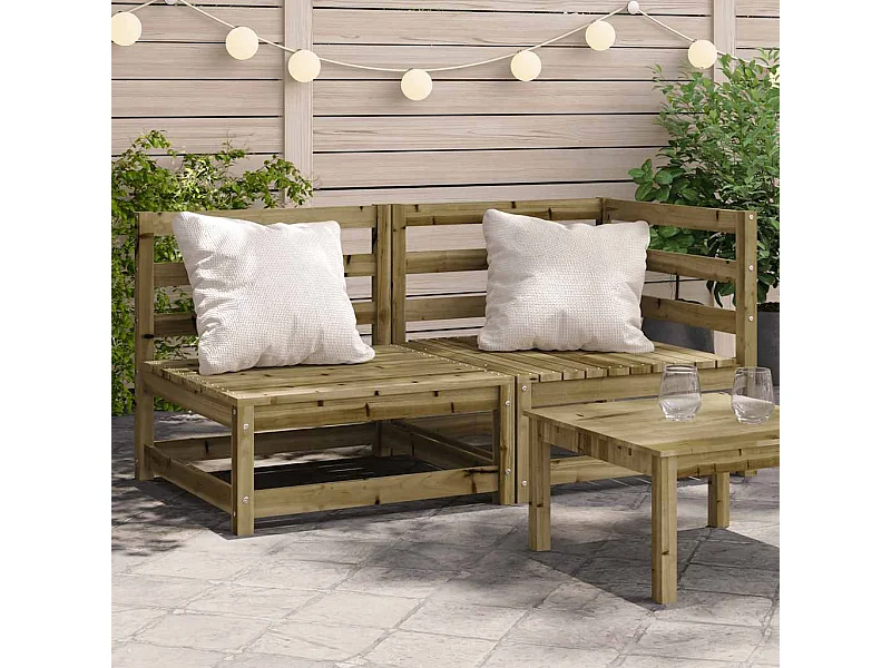 Gartensofa 2-Sitzer Kiefernholz Imprägniert