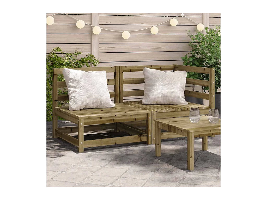Gartensofa 2-Sitzer Kiefernholz Imprägniert