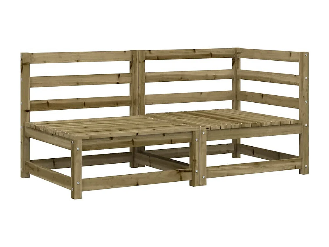 Gartensofa 2-Sitzer Kiefernholz Imprägniert