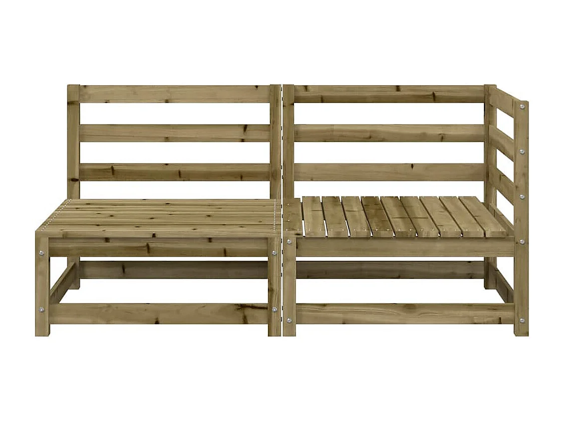 Gartensofa 2-Sitzer Kiefernholz Imprägniert