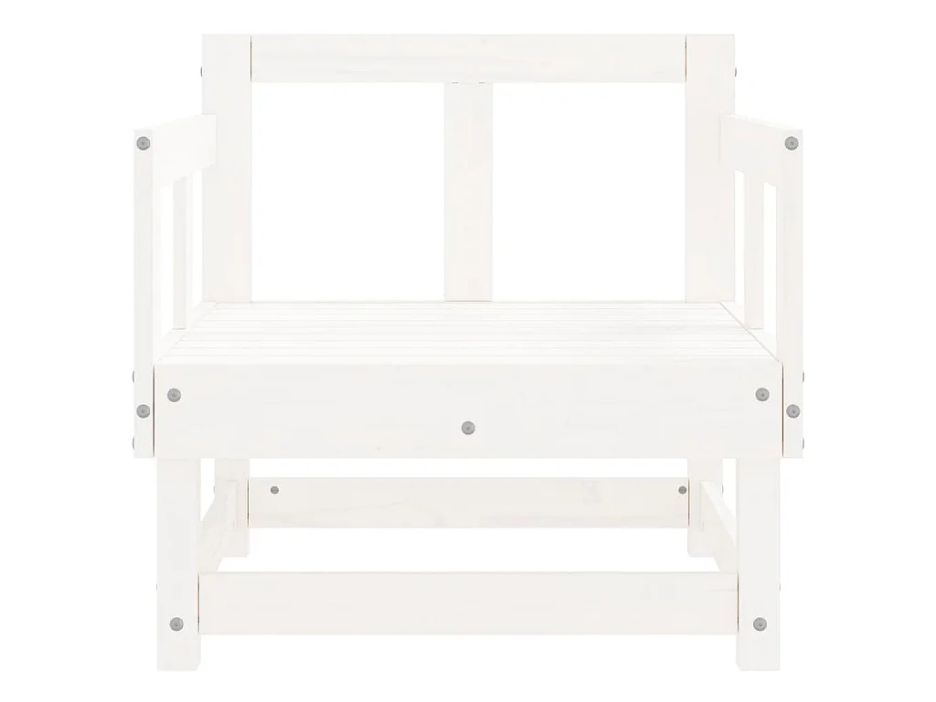 Chaises de jardin lot de 2 blanc bois massif de pin