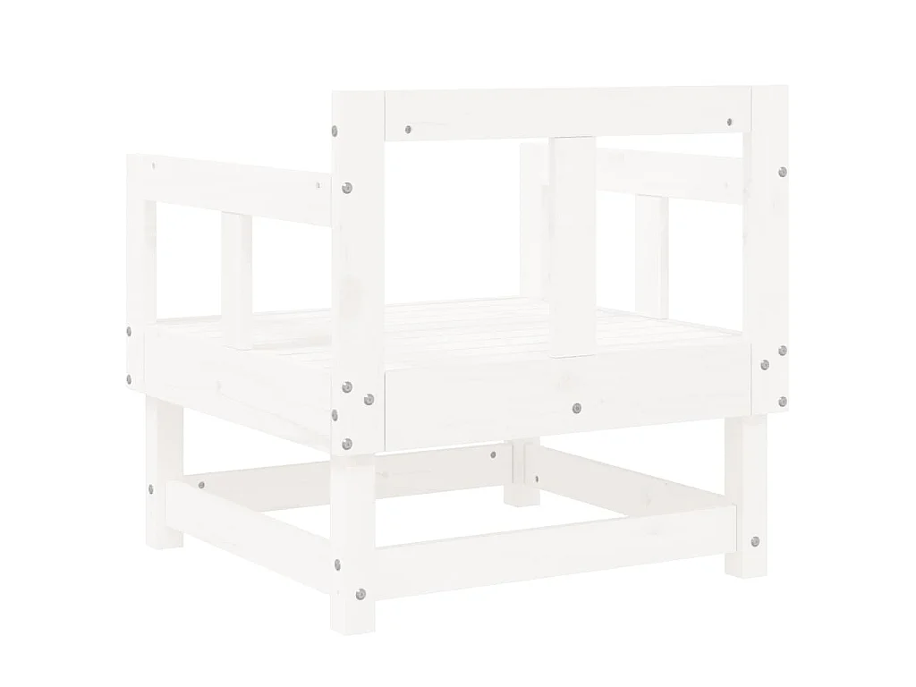 Chaises de jardin lot de 2 blanc bois massif de pin