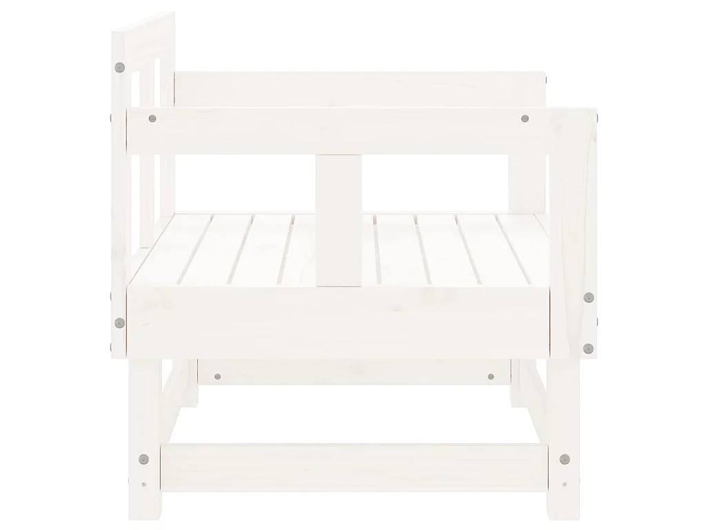 Chaises de jardin lot de 2 blanc bois massif de pin