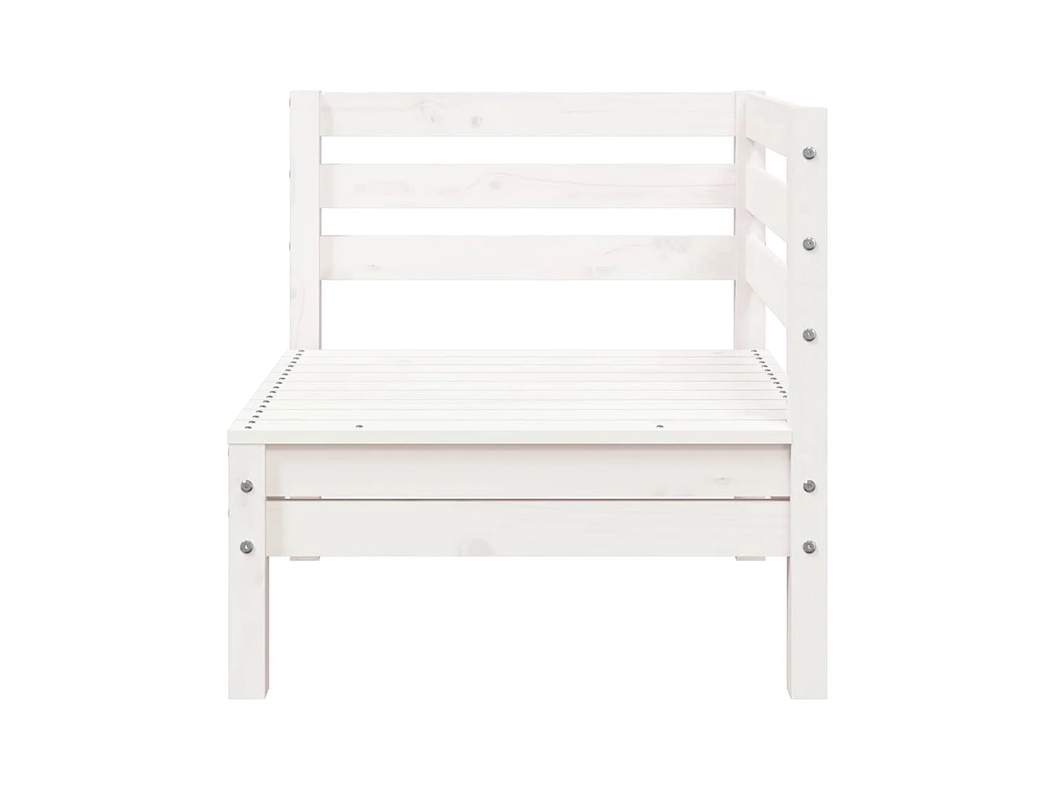 Canapé de jardin 3 places et repose-pied blanc bois pin massif