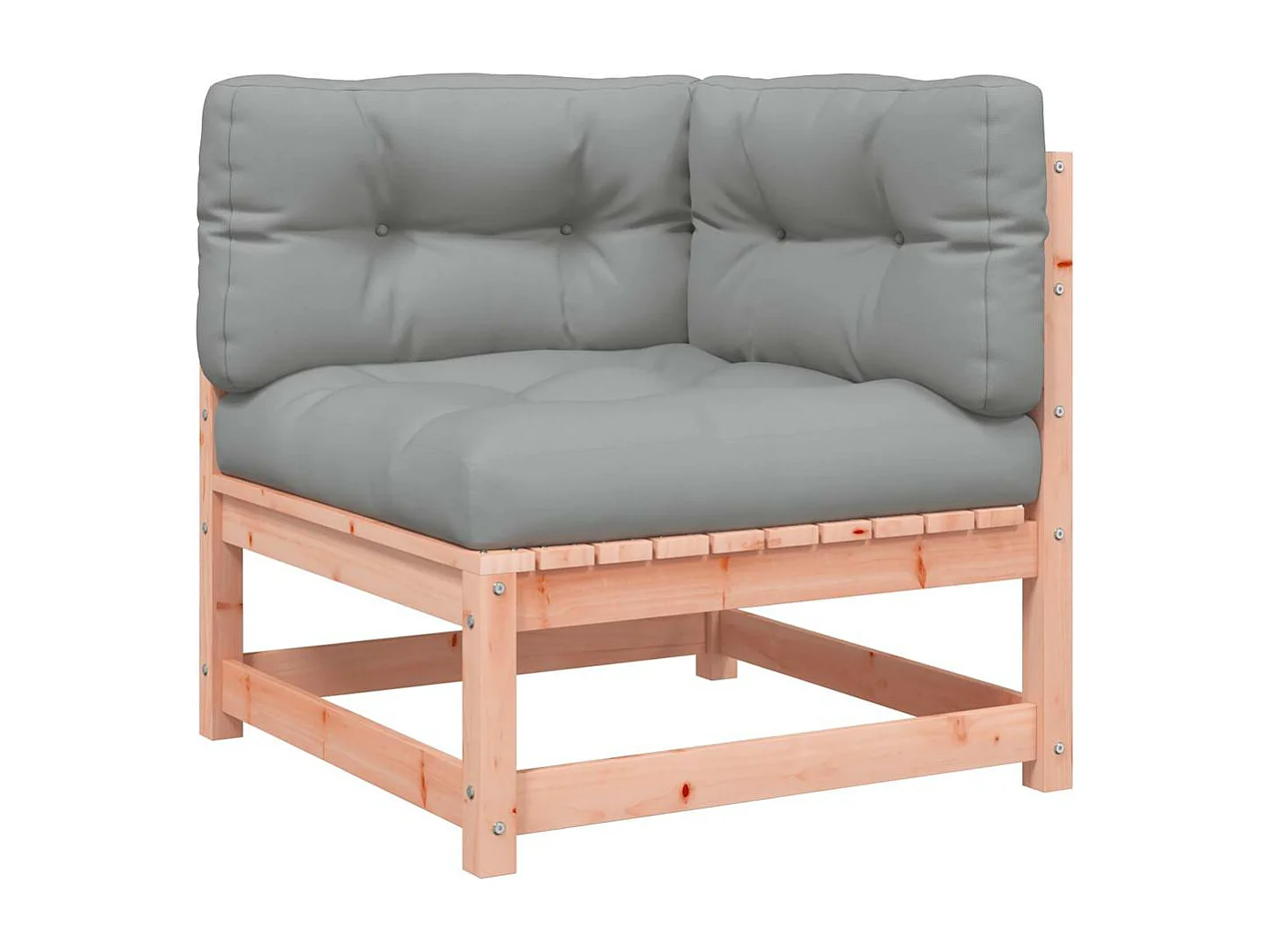 Gartensofa mit Kissen 2-Sitzer Massivholz Douglasie