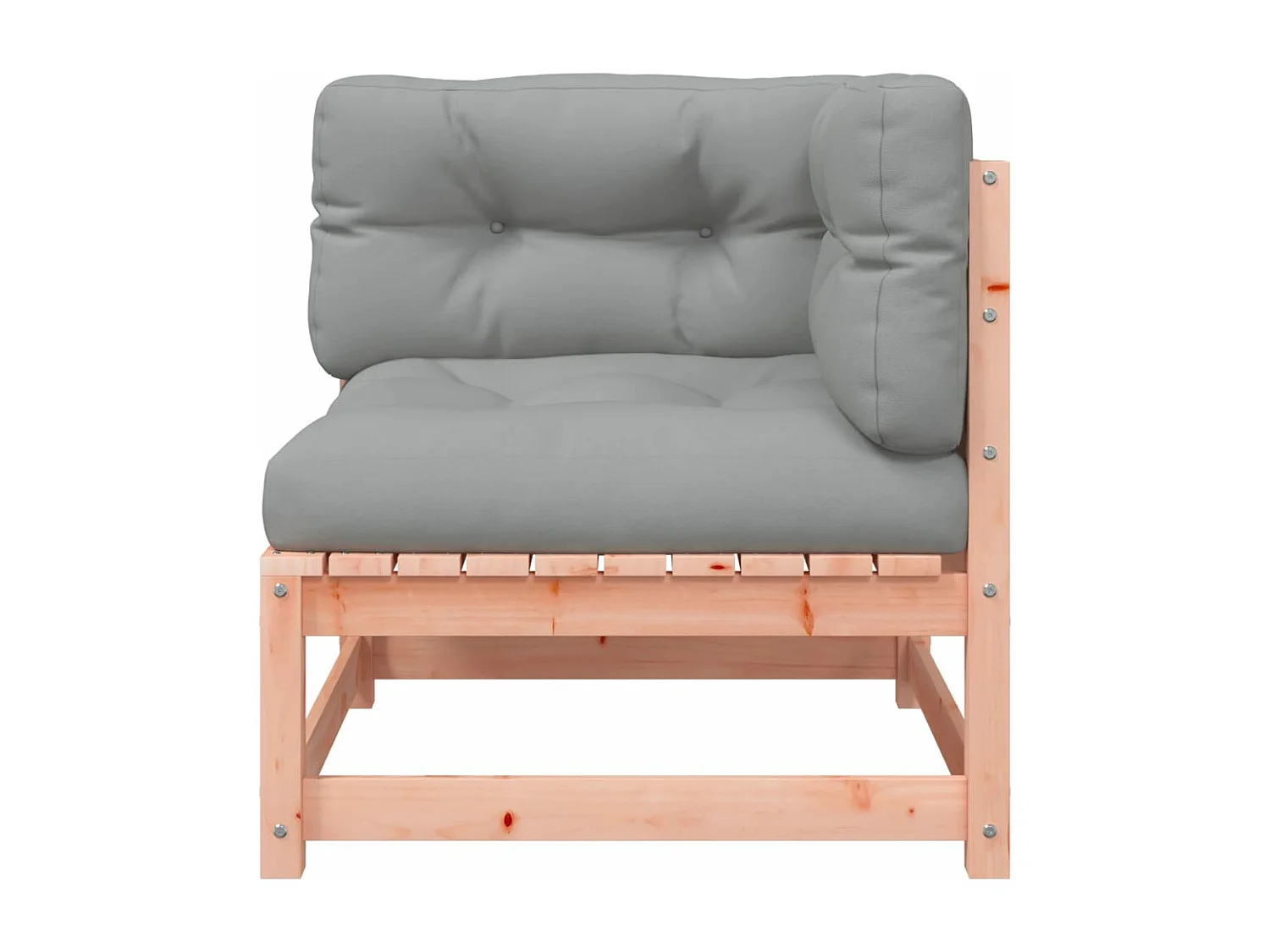 Gartensofa mit Kissen 2-Sitzer Massivholz Douglasie