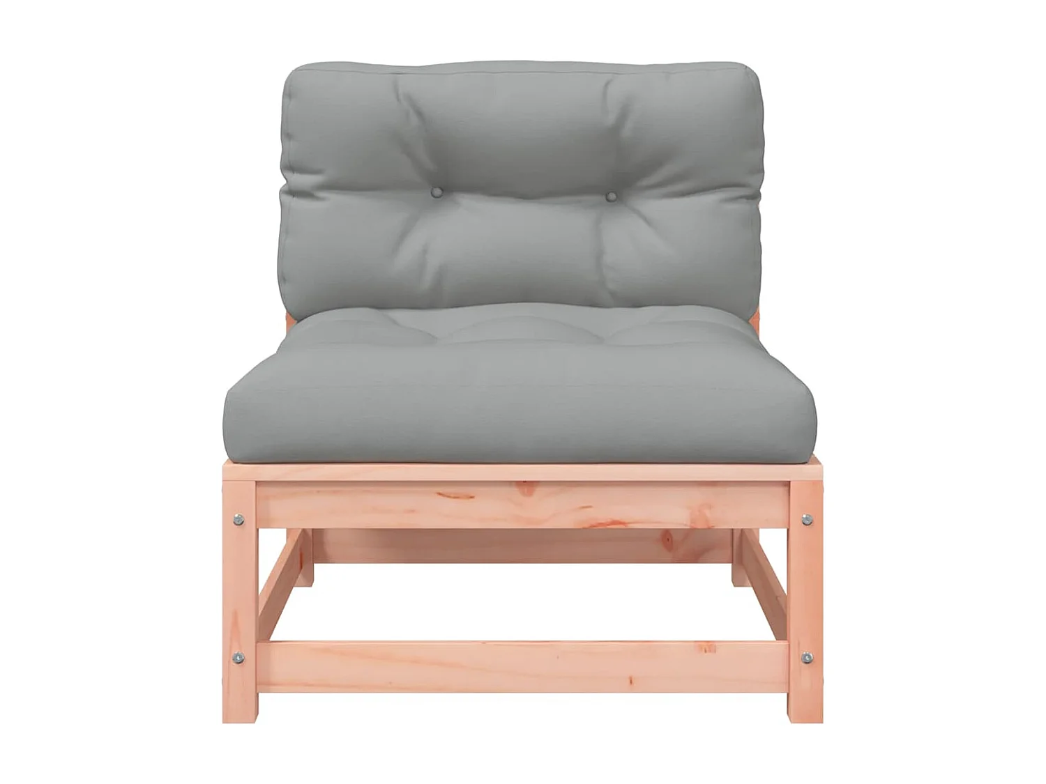 Gartensofa mit Kissen 2-Sitzer Massivholz Douglasie