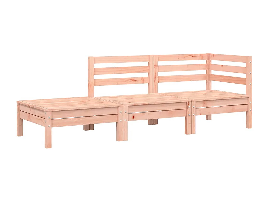 Canapé de jardin avec coussins et repose-pied 3 places