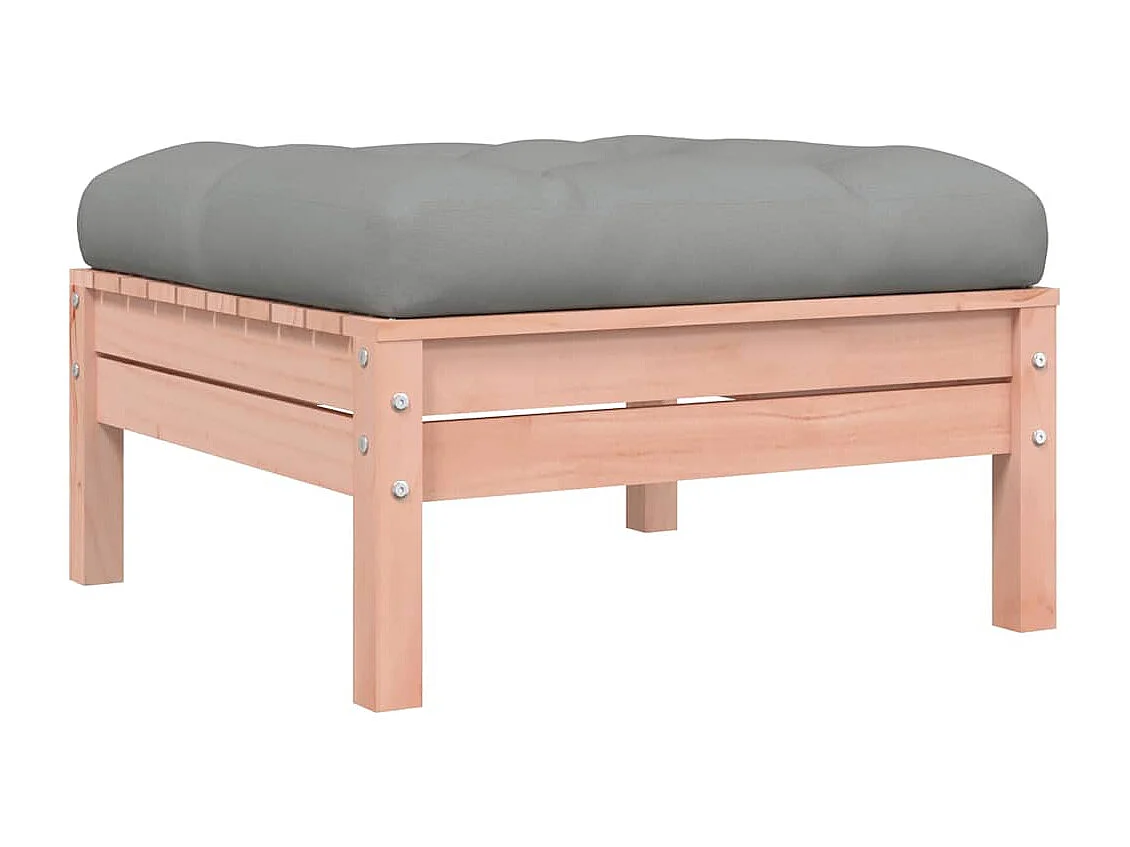 Gartensofa mit Kissen und Hocker 3-Sitzer
