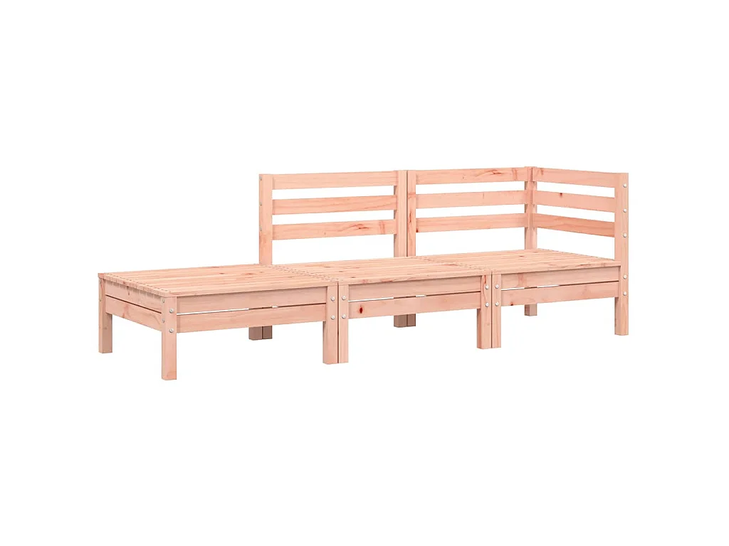 Gartensofa mit Kissen und Hocker 3-Sitzer