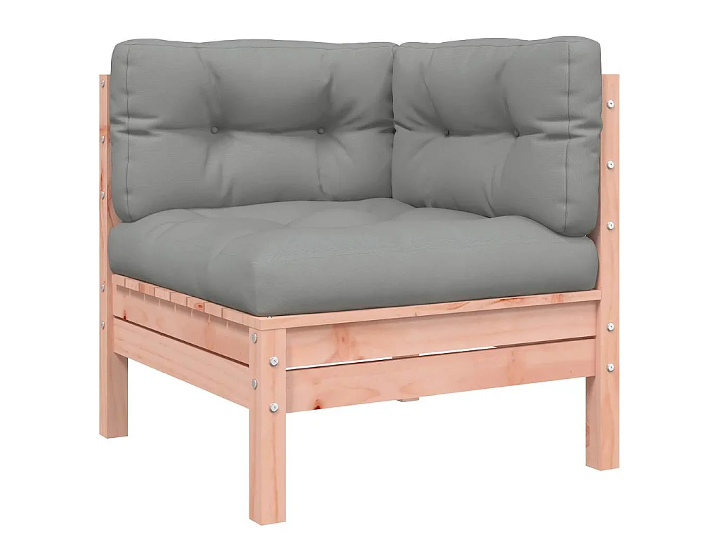 Gartensofa mit Kissen und Hocker 3-Sitzer
