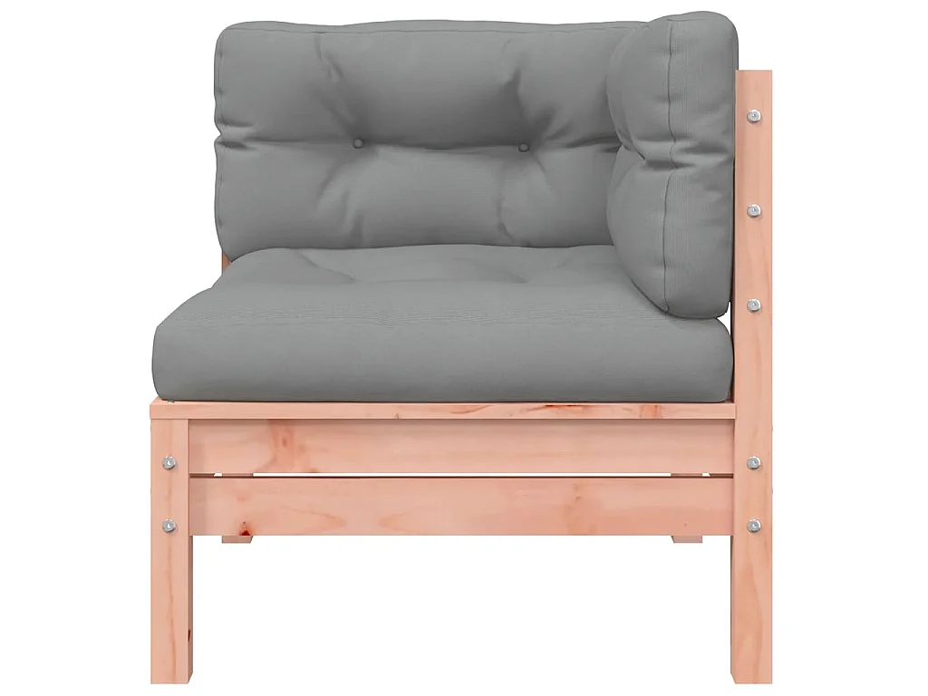 Gartensofa mit Kissen und Hocker 3-Sitzer