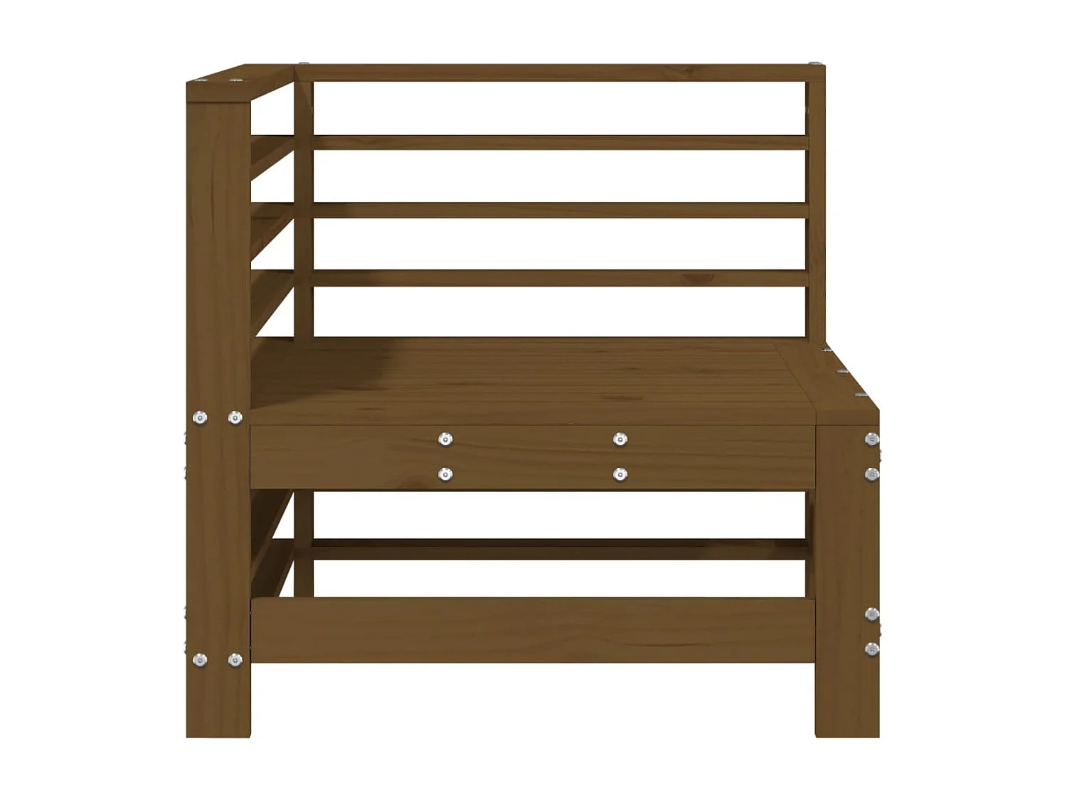 Garten-Ecksofa Honigbraun Massivholz Kiefer