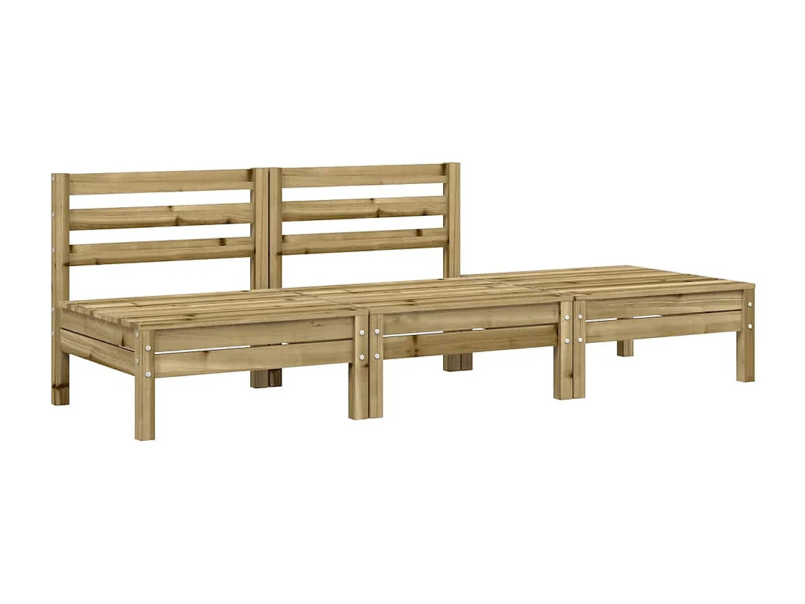 Canapé de jardin avec coussins et repose-pied 2 places