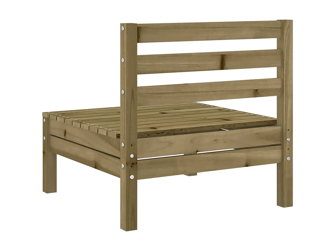 Canapés de jardin sans accoudoirs 2 pcs bois pin imprégné