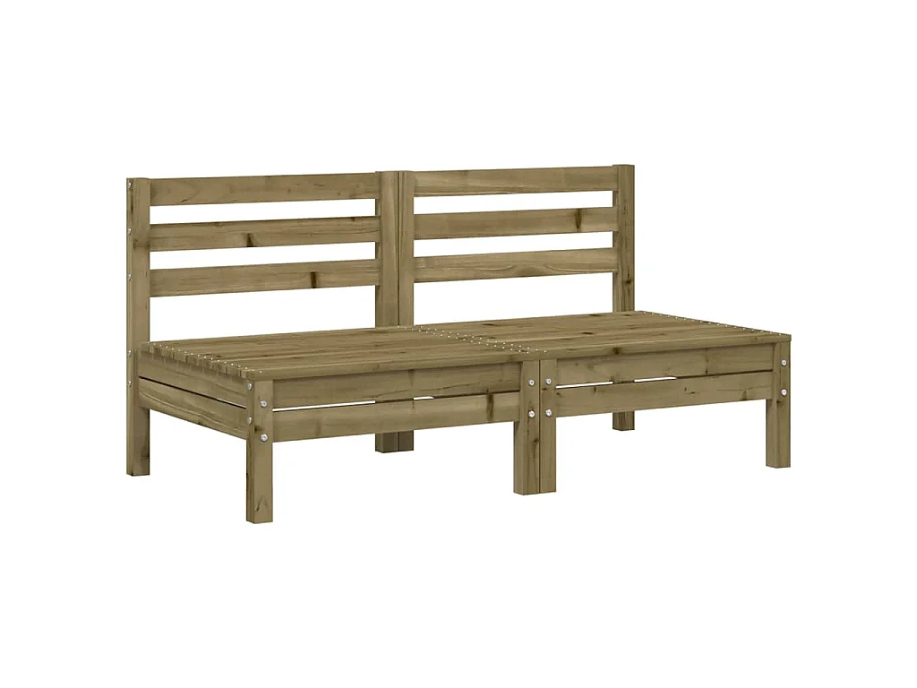 Gartensofas ohne Armlehnen 2 Stk. Kiefernholz Imprägniert
