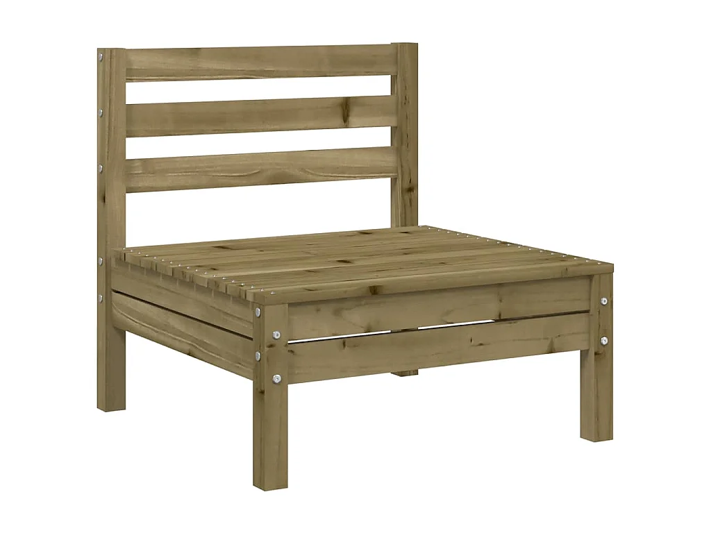Gartensofas ohne Armlehnen 2 Stk. Kiefernholz Imprägniert