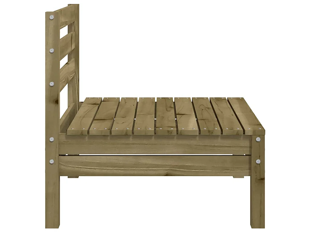 Gartensofas ohne Armlehnen 2 Stk. Kiefernholz Imprägniert