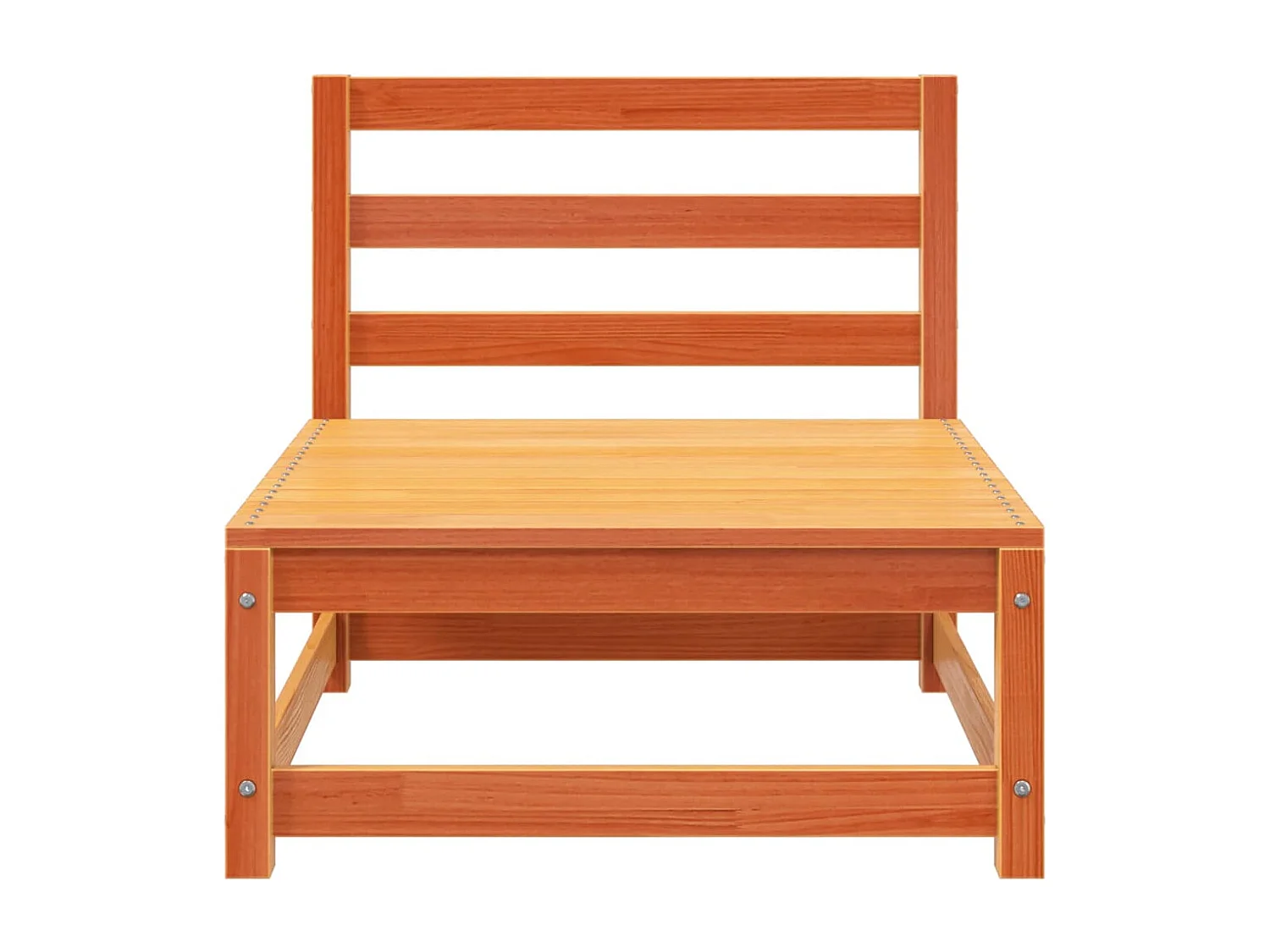 Canapé de jardin repose-pieds 2 places bois massif de pin